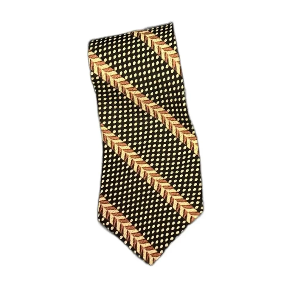 Colours by Alexander Julian Silk Tie Black Gold Red